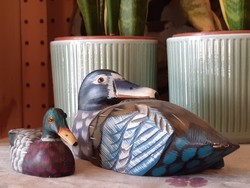 Vintage/retro hand painted wooden ducks