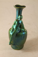 Antik zsolnay labrador eozin szobros váza 557