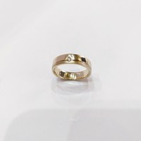 14 Karátos, 3,65g. Arany karikagyűrű, Brill kővel!!! (No. 23/63)
