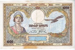 Yugoslavia 1000 dinars 1931 g