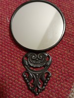 Antique hans jensen silver-plated hand mirror