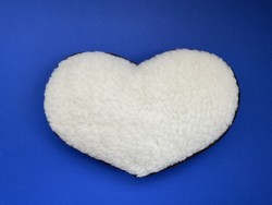 Wool heart pillow