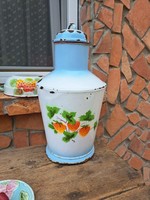 Rare collector's strawberry, strawberry Bonyhád enameled, enameled Cegléd jug, piece of nostalgia,