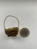 Antik fémből  készült német cukorkatartó﻿ karácsonyfadísz﻿