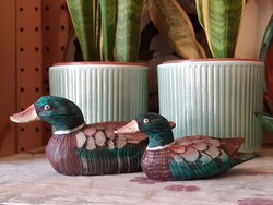 Vintage/retro hand painted wooden ducks