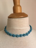 Blue flower necklace