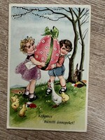 Old Easter graphic postcard greeting card