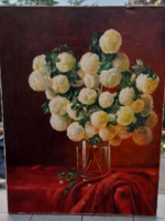 Ferenc Tokai - tf. Airenc: still life in a ball rose vase