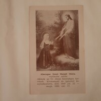 Prayer card alacoque Saint Margaret Mary Visitation Sister Salesian works 1947
