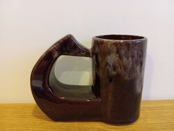 Retro ceramic figure. Vase. Bird.