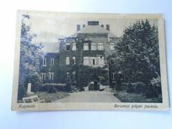 D199640 old postcard - Kaposvár Berzsenyi civil school for boys - 1945 checked - Mihalik vác
