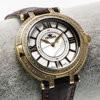 Optima Swiss Diamond egy gyönyörű és különleges óra 120 db valódi fehér gyémánttal díszítve