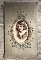 Vintage photos with embroidered frame