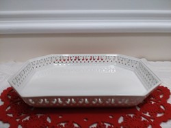 Herend serving/tray with white openwork edge