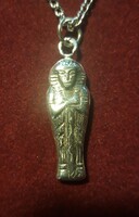 Egyiptomi ezüst fáraó ezüst láncon - 52 cm