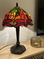 Szitakötős Tiffany jellegű lámpa (NEM TIFFANY!!)