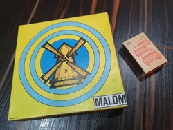 Retro triál malom társasjáték nagyon szép hiánytalan politechnika