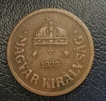 1933 Horthy 2 pennies bp rare
