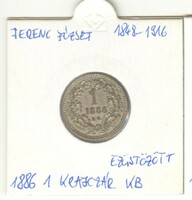 1886 József Ferenc 1 krajcar silver plated
