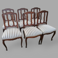 Antik barokk étkező szék garnitúra - 6 db