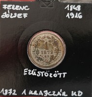 1872 József Ferenc 1 krajcar silver plated