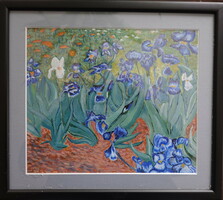 Van Gogh Iriszek festmény akril másolata