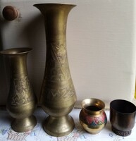 Old copper vases 4 pcs from 1ft