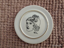 Hollóháza Saxon endre porcelain plaque