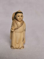 Japanese netsuke bone carving