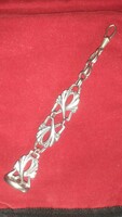 Silver pocket watch chain with monogram