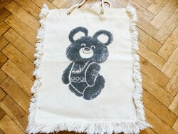 Olympic misa teddy bear bag. 1980. Original Russian!