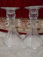Pair of beautiful glass candle holders.