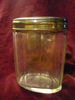 Fém tetejű ovális csiszolt pipere üveg 190131/004