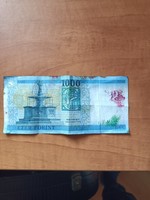 Banknote with an ink defect