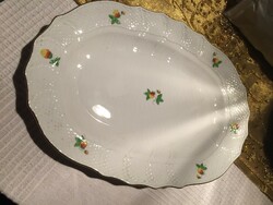 Herend porcelain bowl, oval, strawberry pattern (nhc)