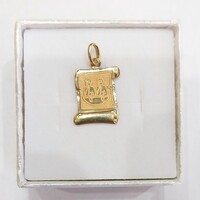 New 14 carat yellow gold Gemini horoscope pendant (no. 23/67.)