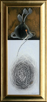 Zoltán Ludvig: And from this came existence ii. - With frame 92x42 cm - artwork: 80x30 cm - 2309/160