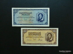 1 millió pengő 1945 - 1 millió milpengő 1946 LOT ! 01