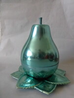 Retro turquoise pear-shaped brandy set. Extremely rare!