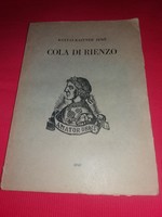 1949- Jenő Koltay-kastner: cola di rienzo biography book with uncut pages according to pictures Szeged