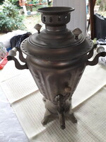 Old beautiful electric samovar with cable