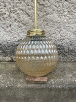 Vintage réz függeszték buborékos búrával mid century lámpa