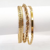 Monet vintage new york 1960's 18kt gold plated bracelets