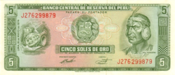 Peru 5 sol 1974 UNC