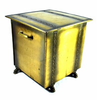 Art deco firewood - collector or coal storage chest - fireplace accessory!