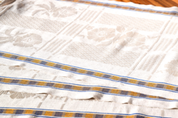 Special old antique 6 piece art deco damask napkin set tea towel set 86 x 47