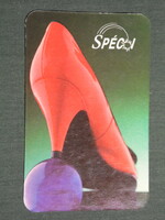 Kártyanaptár, Spéci cipő kereskedelmi vállalat, Pécs, 1991,   (3)