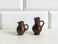 2 Mini ceramic cups, jugs, jugs - dollhouse accessories, doll furniture, miniatures