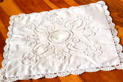 Old risel embroidered lace cushion cover cushion cover cushion cover 37 x 37