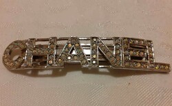 French buckle with Chanel inscription decorated with Aurora Borealis crystals